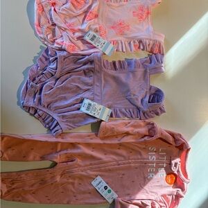 Pink and Purple Baby Clothing Set